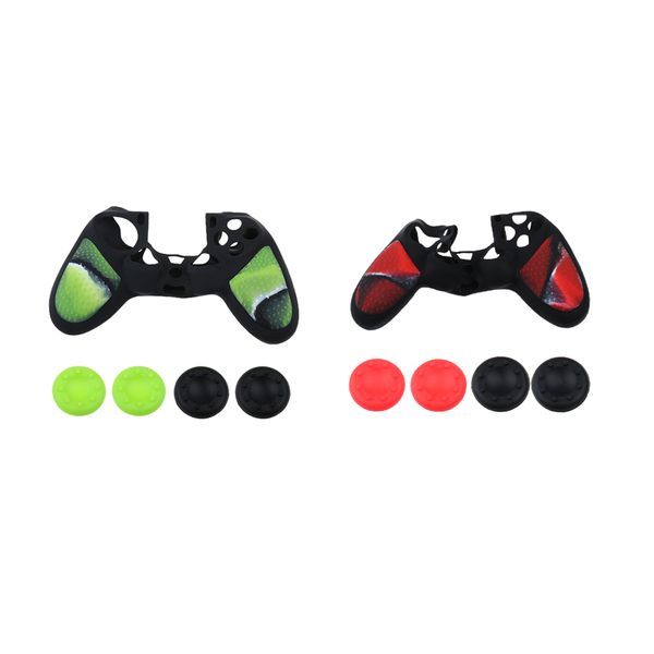 

4pair джойстик caps + 2x мягкая обложка силиконовый чехол для кожи ps4 playstation