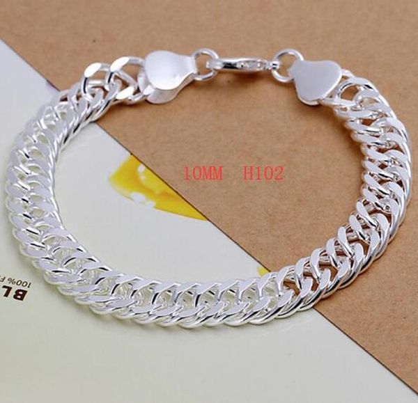 

классический 6 мм 8 мм 10 мм плоских мужчин браслет серебряный цвет браслеты новые высококачественные модные украшения рождественские подарк, Black
