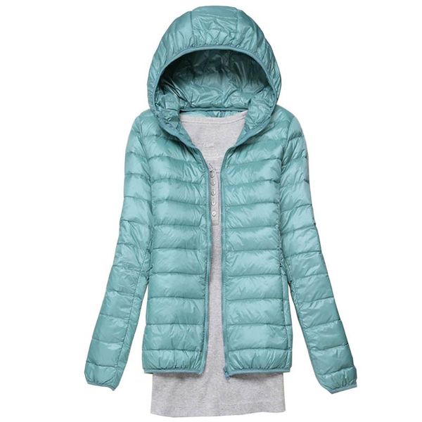 

women's jackets 2021 autumn winter jacket outerwear down warm coat ultralight large size 3xl basic female hooded parka overcoat, Black;brown