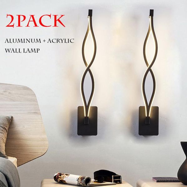 

wall lamp 2 pack 16w led acrylic modern bedroom beside reading light corridor el room lighting decoration