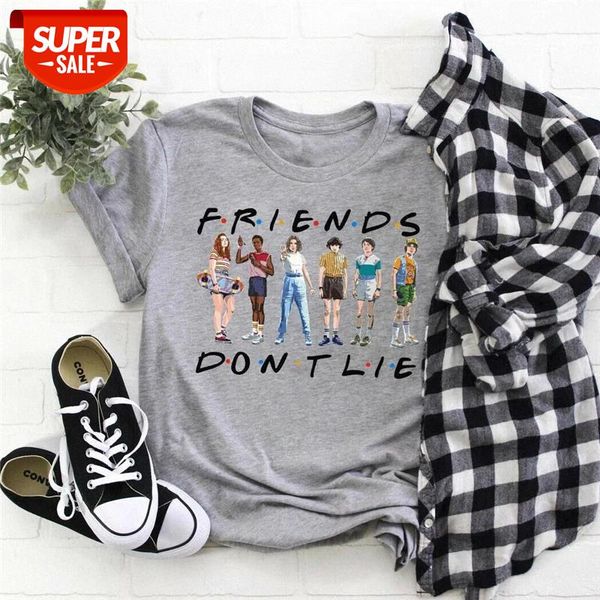 

friends don't lie t shirt sport grey cotton girls t shirt s-3xl #hc9g, White