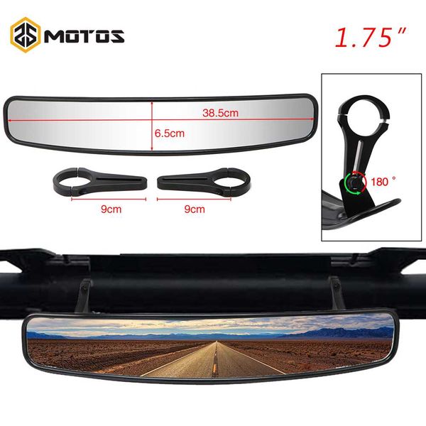 

zs motos center utv scooter rearview mirror with 1.75" roll bar cage rearview center mirror atv racing wide angle convex mirrors