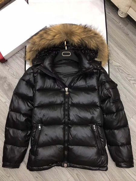 

человек зимнее пальто вскользь толстая куртка real raccoon fur утка вниз внутри капюшоном hommes манто очень хороший лучшее качество 364, Black