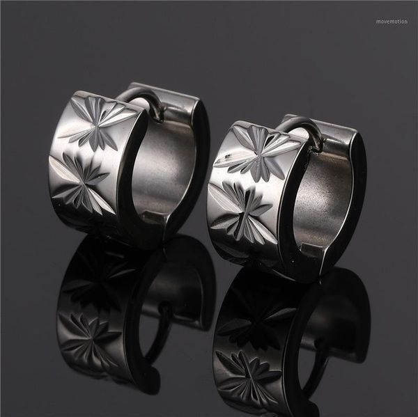 

2020 trend new stainless steel round earrings for women fashion hip hop earring for men jewelry personality party gift1, Golden;silver