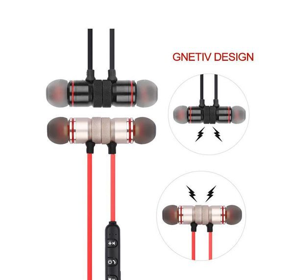 

5.0 bluetooth earphone sports neckband magnetic wireless headset stereo earbuds music metal headphones wit qyldof dh_niceshop