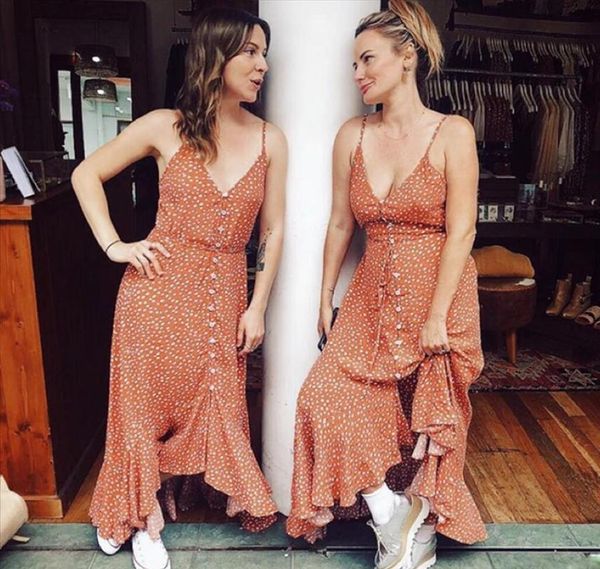 

long dress summer womens boho maxi dress lady evening party beach dress sundress summer boho style v neck sleeveless, Black;gray