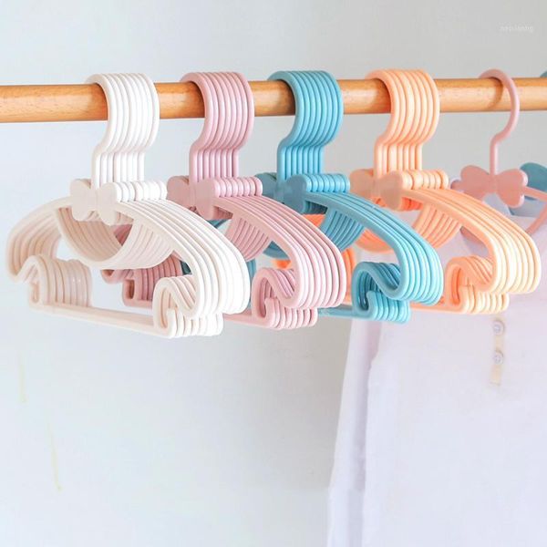 

hangers & racks 5/10/20pcs portable cute clothes hanger kid baby coat plastic hook household pants for1