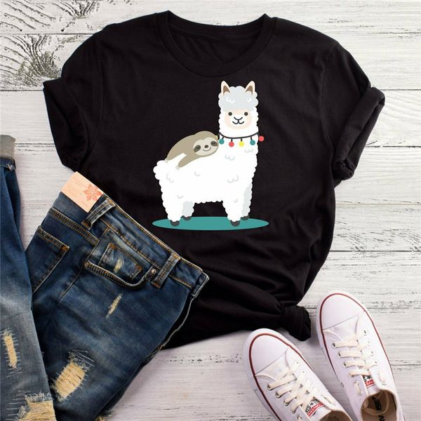 

sloth riding llama t-shirt sloth funny llama sloth and llama colorful o neck tee shirt sport hooded sweatshirt hoodie