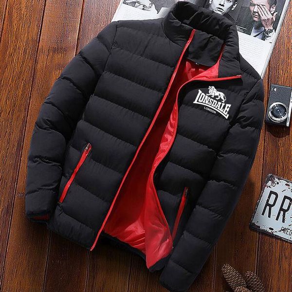 

2020 winter new warm fashion slim casual hooded men cotton thick jacket, Black