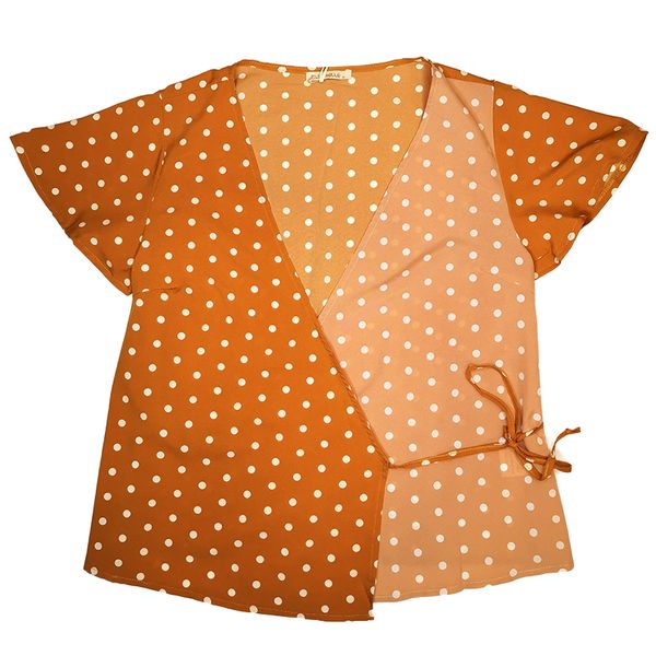 

girls dot short sleeve bow tie v-neck short t-shirt slim fashionable clothes women designers clothes 2020, White