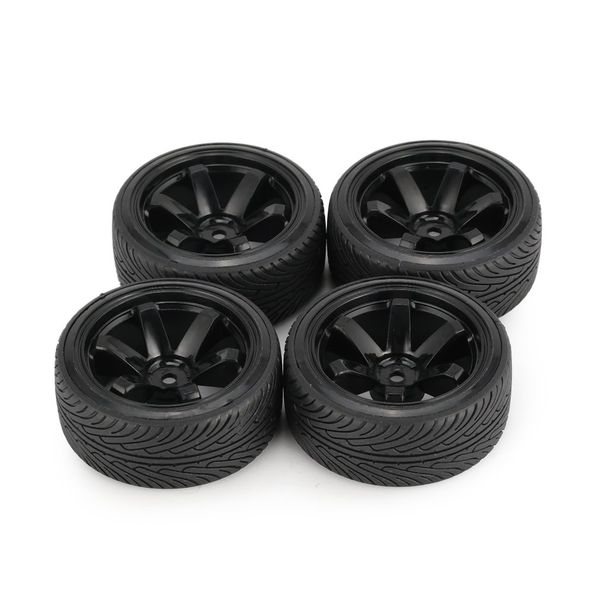 

4pcs 64mm hard plastic rim tyre tire wheel for 1/10 rc drift car model hsp hpi component spare parts rc accessories