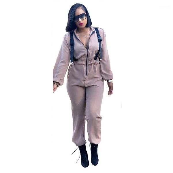

womens jumpsuits loose spring autumn 3 colors option women designer sell rompers zipper solid color, Black;white