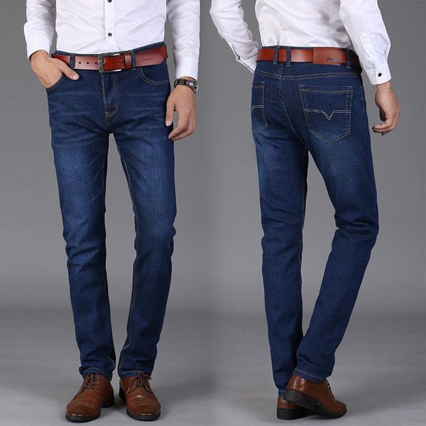

2021 new mens fashion black blue jeans men casual slim stretch jeans classic denim pants mentrousers plus size