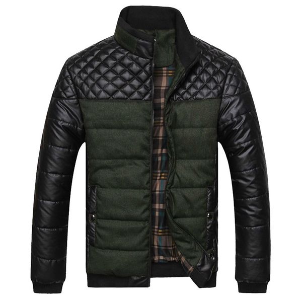 

2021 new mountains 4xl pu patchwork and jacket men's jackets outerwear winter clothes mode male sa004 81bt, Black;brown