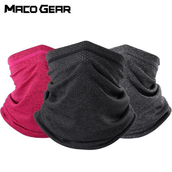 

outdoor sports bandana running neck warmer gaiter tube hair scarf skiing hiking cycling riding breathable mesh scarf men women, Black