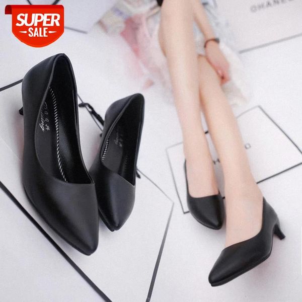 

high heels female pointed spring and autumn single shoes stiletto small work shoes black professional elegant low heel #bb7t