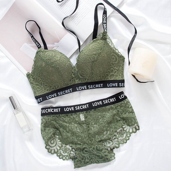

set push up straps lace bras for women thin 3/4 cup bralette adjustment women's underwears lingerie, Black;white