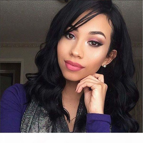 

brazilian human hair wigs for black women hair lace front wig wavy style 130% density glueless full lace wigs, Black;brown