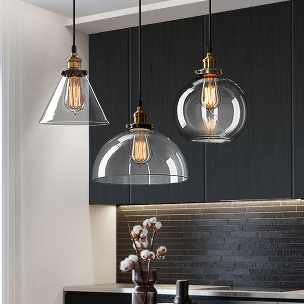 

vintage pendant lights glass wall lamps loft industrial hang lamp lamparas de techo colgante modern lustre pendent lamp