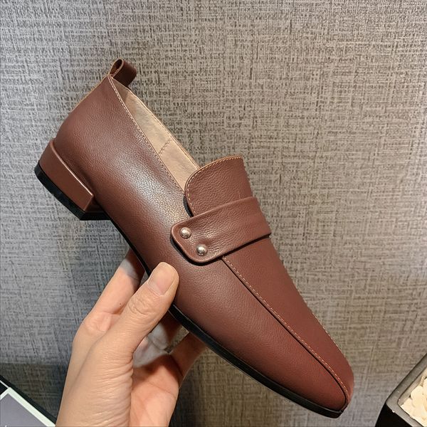 

2021 female bombs genuine 22-25cm shoes woman head metal rivets g1hq, Black