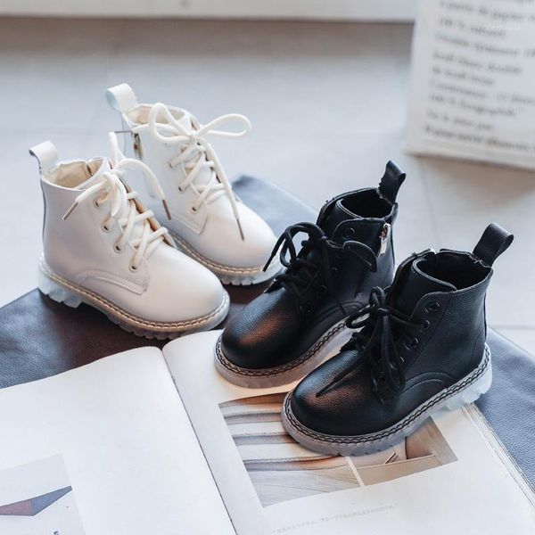 

boots comfy kids boy' girl' waterpoor ankle side zipper combat snow children' shoes for girls1, Black;grey