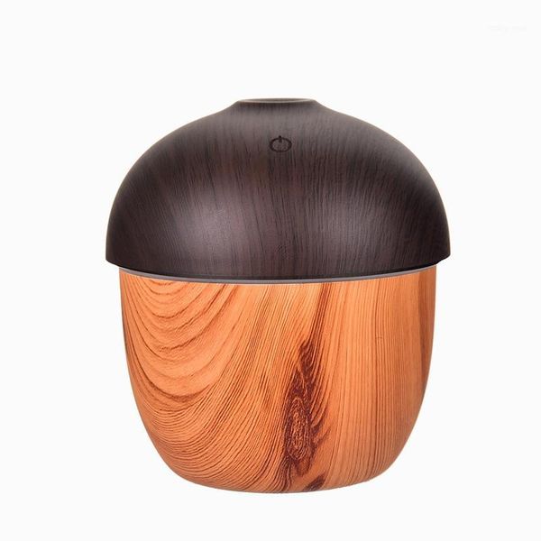 

air humidifier usb aroma essential oil mist air purifier 7color change led night light for office home humidifiers wood grain1