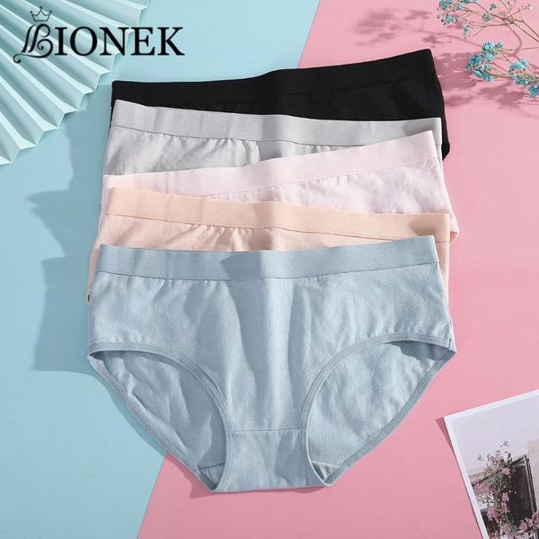 

women's panties bionek cotton underpants women underwear low-rise female briefs soft -xl comfortable intimates lingerie1, Black;pink