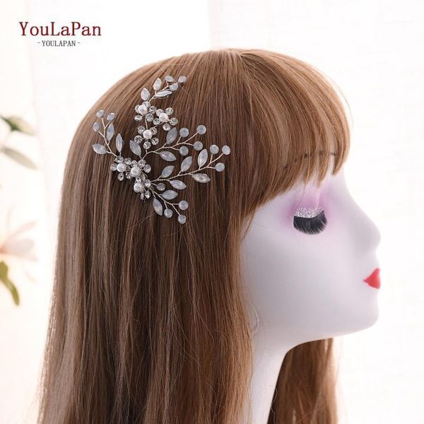 

TOPQUEEN Chinese Bridal Hair Accessories Wedding Bridal Comb Silver Comb Hair Clip Headpieces Jewelry HP293-S1, Golden;white