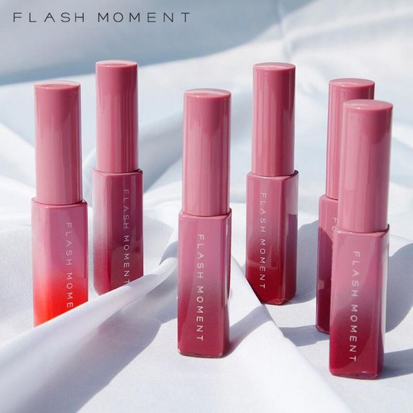 FlashMoment 7 cores opcionais Super Líquido Red Velvet Lip Gloss Totalmente 3D Lip Glaze beleza dos bordos 84pcs maquiagem à prova d'água / lot DHL