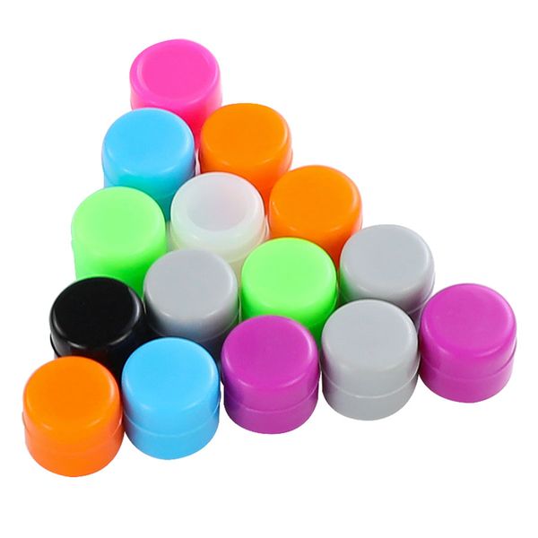 1 ml Pequenos garrafas de armazenamento de contêineres de silicone frascos Dab Cera fumando contêineres coloridos ecologicamente corretos