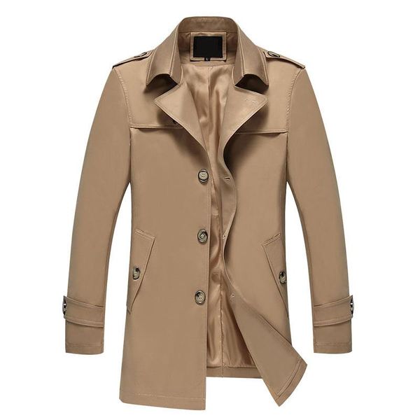 

men's jackets mens trench coat spring autumn fashion lapel jacket business casual suit windbreaker outerwear jaqueta masculina, Black;brown