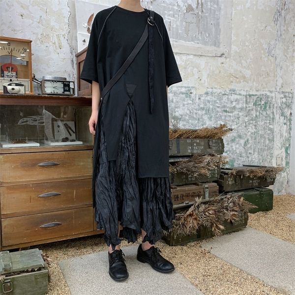 

2021 new of men black homemade women irregularly designed t-shirts with long sweaters. s4xr