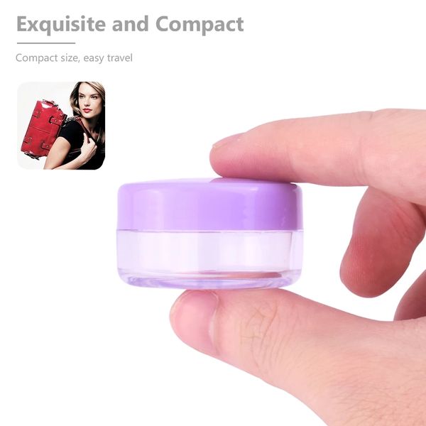 Recipiente plástico 20g Oil Wax Container Jars Esvaziar Viagem Mini Jar Caso pequeno Cosmetic Pot com tampa Creme Lip Balm Jars GGE1720