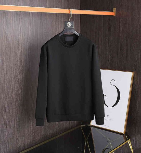 

men's hoodies & sweatshirts women's long sleeved sweater hoodless round neck shirt sweatshirt spring and autumn couple casual loos, Black