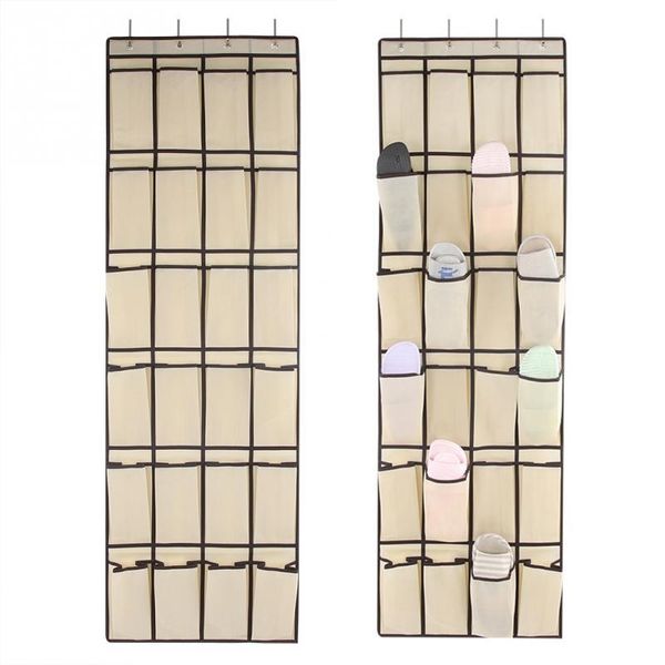 

storage bags 24 pockets folding wardrobe hanging non-woven fabric organizer closet shoes