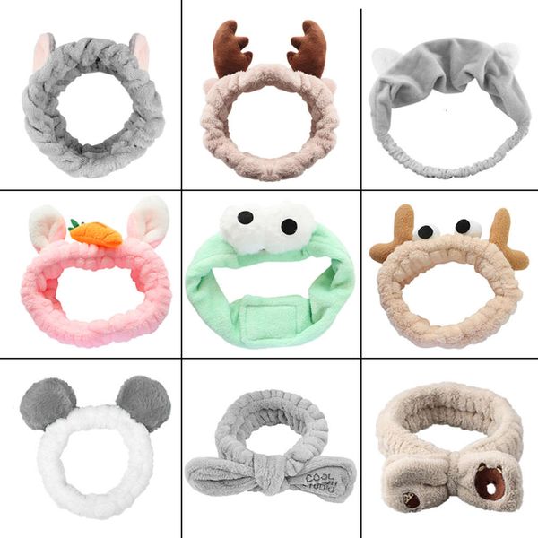 

new letter coral bow face washing makeup soft hairband girl cute animals hair bands women headwear fashion hair accessories, Silver