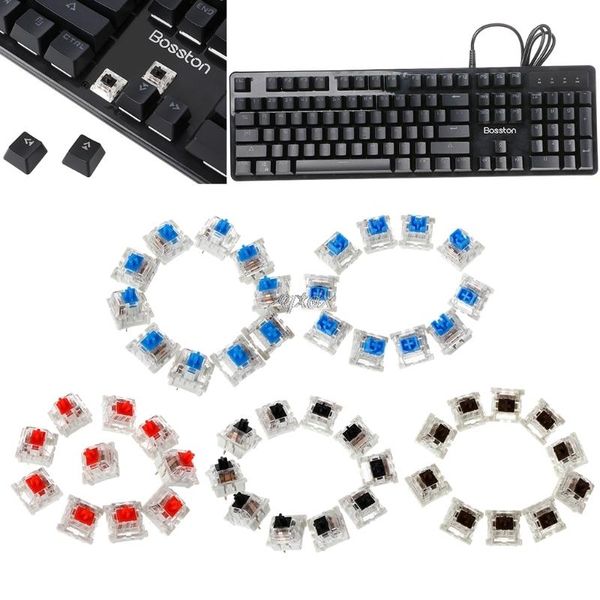 

10pcs 3 pin mechanical keyboard switch blue replacement for gateron cherry mx drop ship