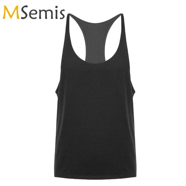 

new fashion men sport fitness vest bodybuilding cotton tank running waistcoat solid muscle sleeveless garment o-neck t-shirt, White;black