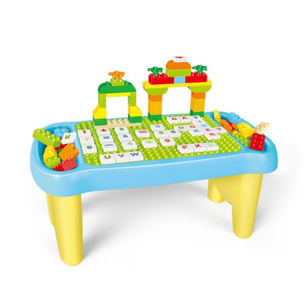 

gorock abs plastic educational multifunctional big building block learning table