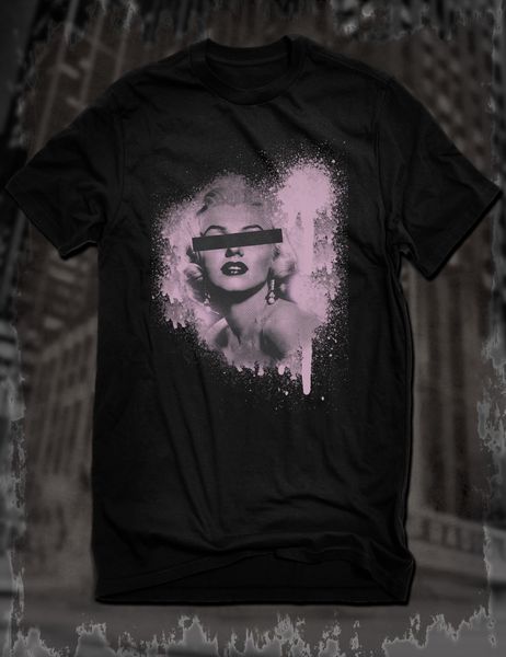 

sell 2019 fashion new black marilyn monroe inspired graffiti t-shirt hollywood icon tee celeb sport hooded sweatshirt hoodie