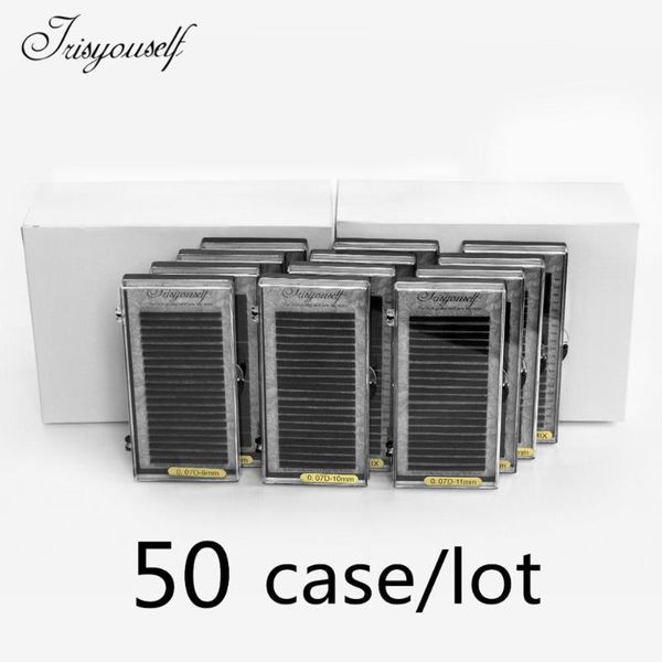 

false eyelashes irisyouself 50 cases/lot 20 rows maquiagem mink individual eyelash lashes maquillaje cilios