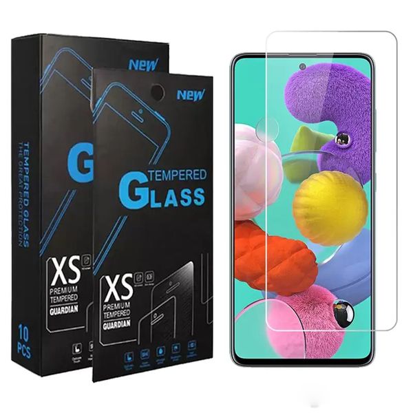 Displayschutzfolie für Samsung A03S A13 5G A32 A52 S21 FE Moto G Pure G Stylus 2021 9h gehärtetes Glas 2,5D