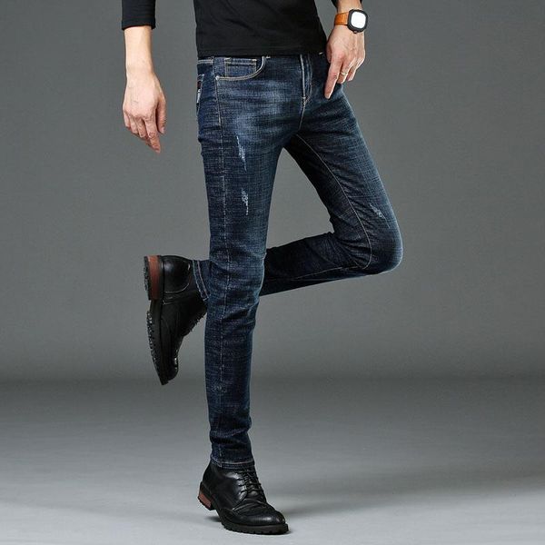 

2020 new men's high-end jeans casual all-match jeans high quality, Blue