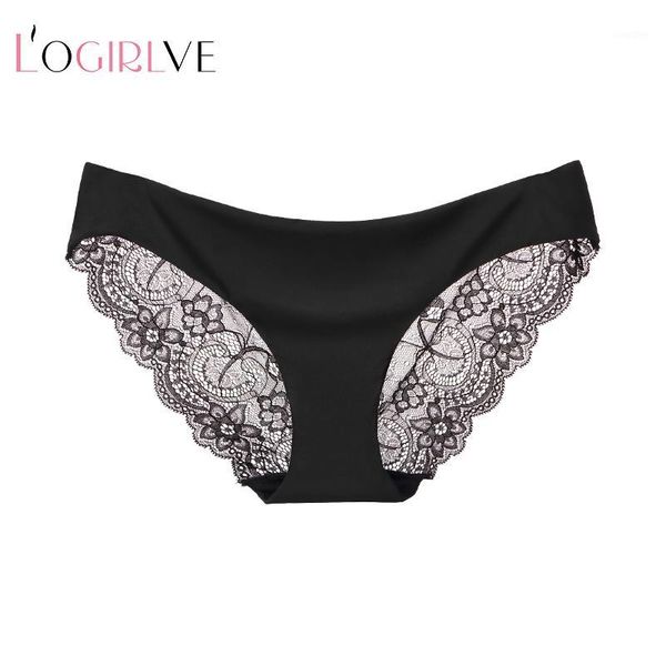 

logirlve lace ladies low waist briefs amazon ice silk seamless underwear women support multiple wholesale1, Black;pink