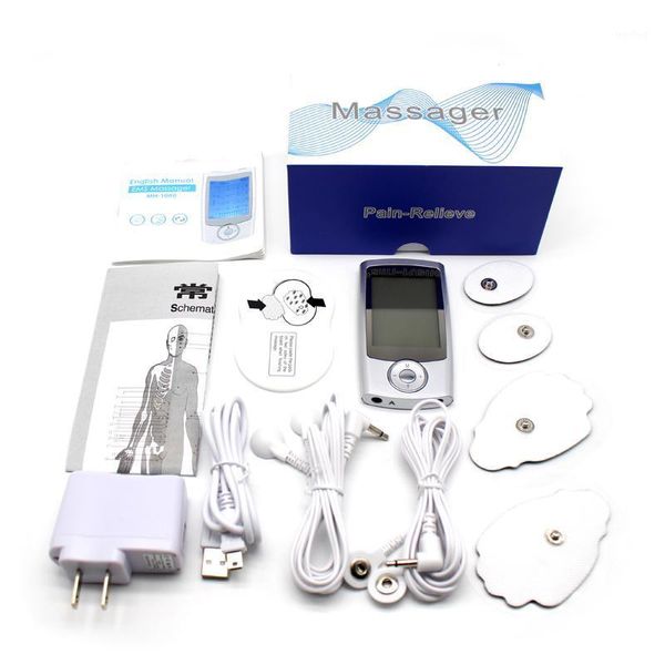 

electric massagers 16 modes dual output health care body massage ems muscle stimulator tens unit electronic pulse physiotherapy massager1