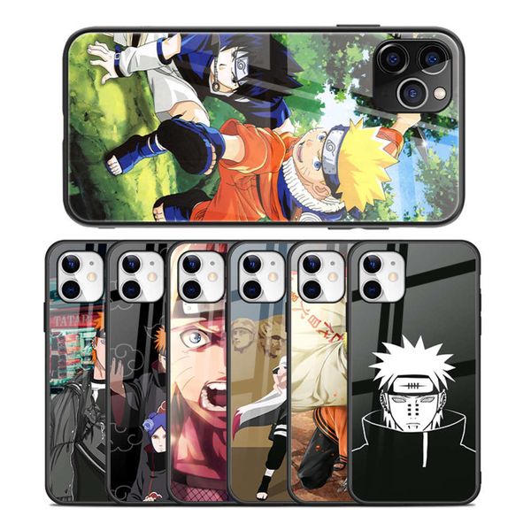 

bgrfdiy uv printing anime naruto glossy glassy phone case for vip 12 7 x 11pro max se2 12 mobile phone cover & caseswza