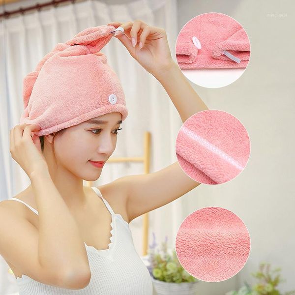 

1pcs microfibre after shower hair drying wrap womens girls lady's towel quick dry hair hat cap turban head wrap bathing tools1