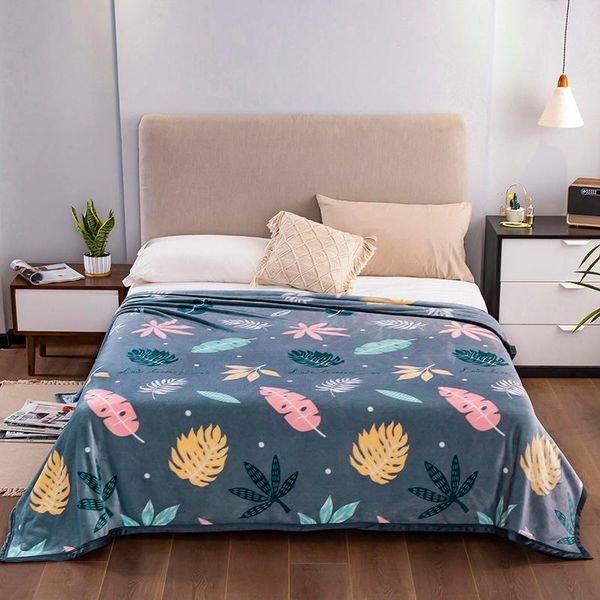 

5sizes soft warm fleece flannel throw blanket for sofa thicken flannel bedding winter blankets dropship