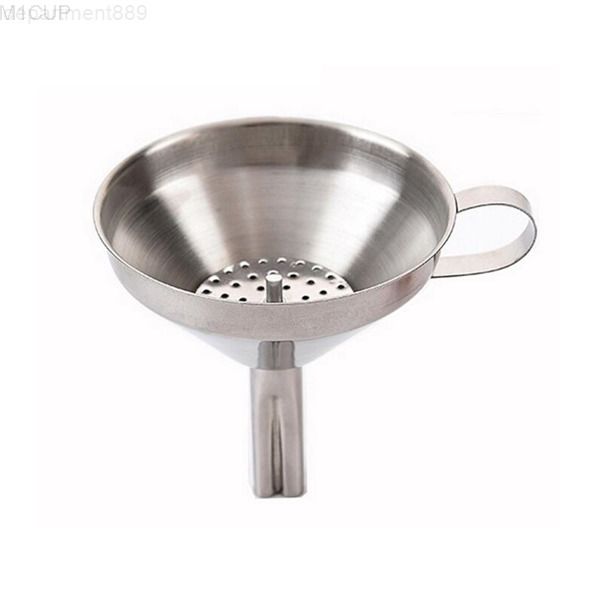 

functional stainless steel kitchen oil honey funnel with detachable strainer/filter for perfume liquid water tools za5402