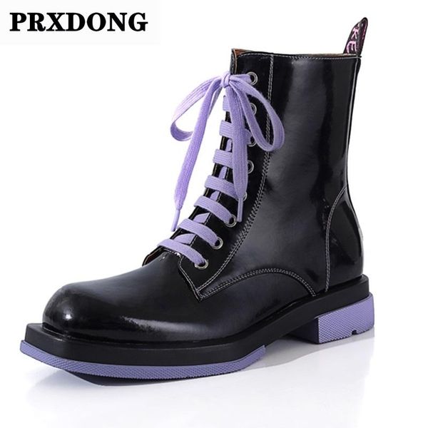

New Fashion 2020 Women Ankle Boots Autumn Winter Med Square Heels Black Party Dancing Shoes Woman Casual Short Boots Size 34-40